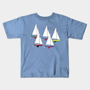 Rhodes 19 Sailboats Racing Kids T-Shirt